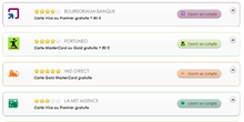 Comparatif cartes bancaires !